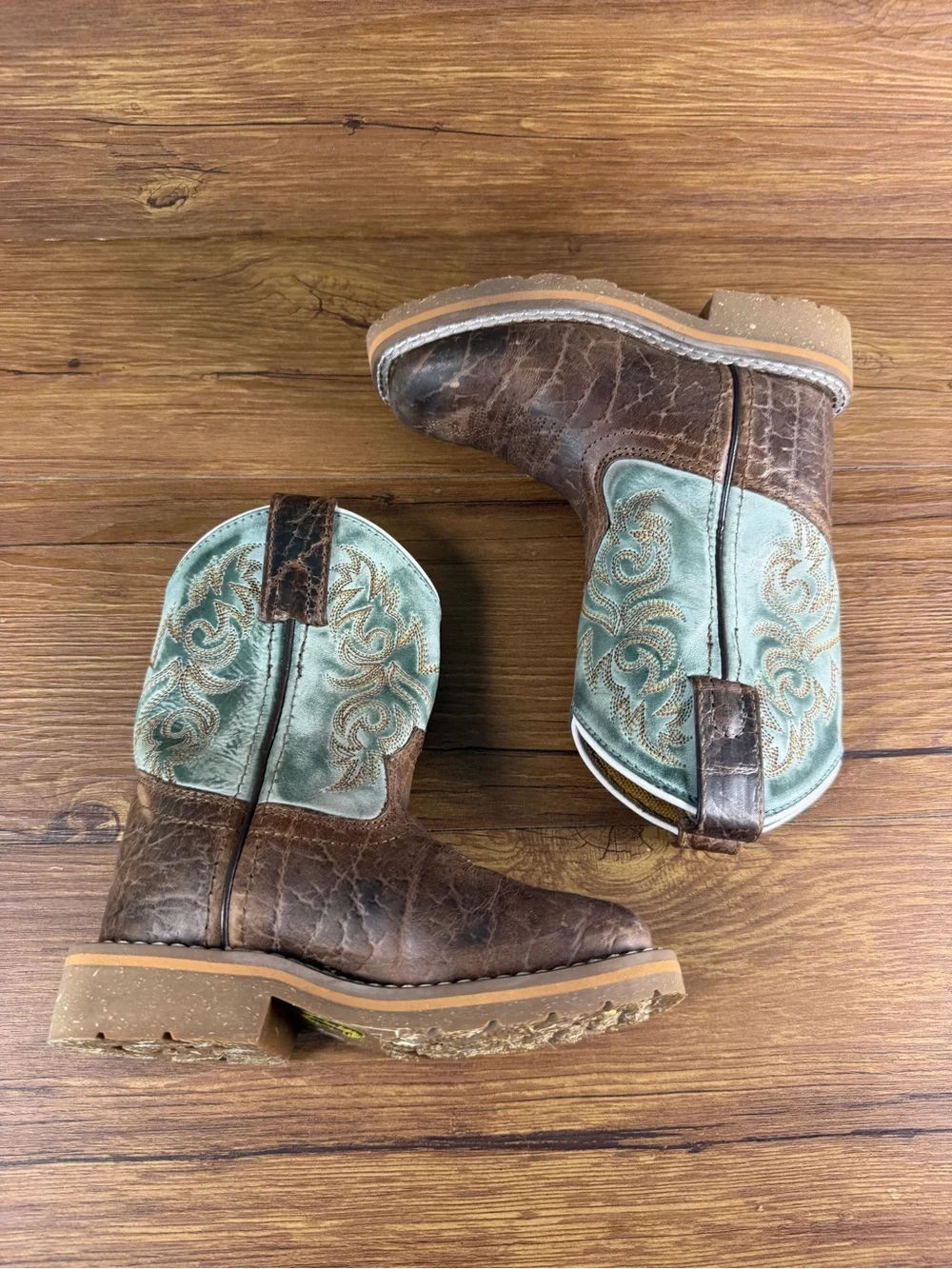 Dan Post Square Toe Cowboy Boots Boy’s Size 9C Shoes
